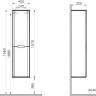 Пенал VITRA SENTO, с корзиной для белья, 40 см, цвет матовый антрацит, левосторонний ( ножки 61069 заказываются отдельно ) 60856