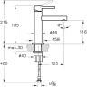 Смеситель VITRA ORIGIN для раковины, средний, матовый черный A4255636